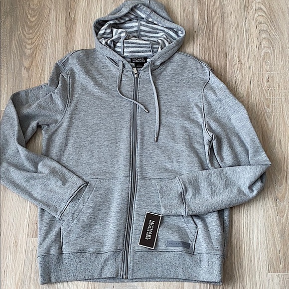 Men’s Michael Kors Gray Zip Up Sweater - Picture 1 of 5